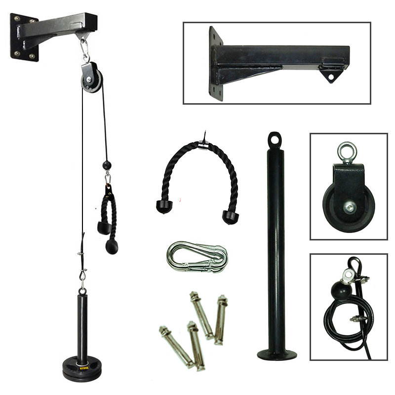 Pulley Home Gym - Gym Wall Mounted Fitness DIY Pulley