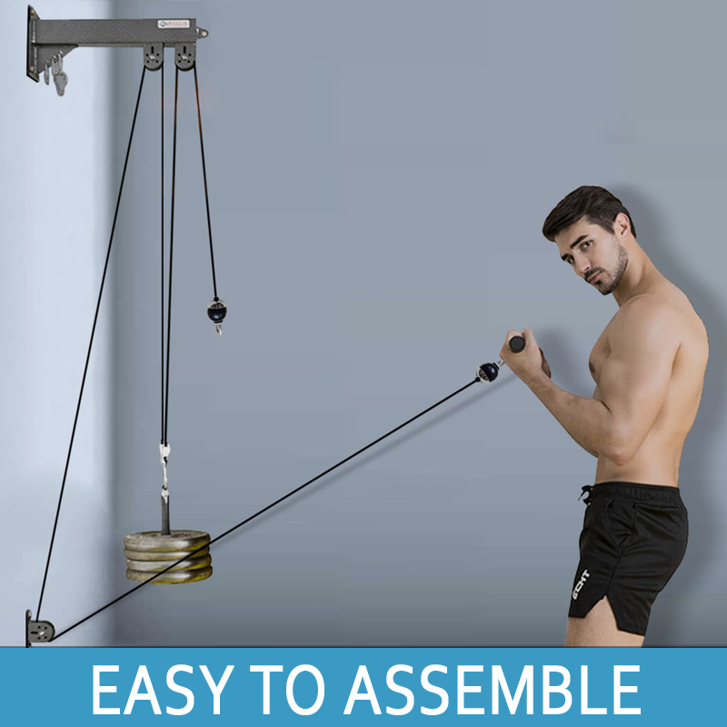 Home Gym Rowing Machine - Wall-Mounted Gym Pulley System - Multi-Functional