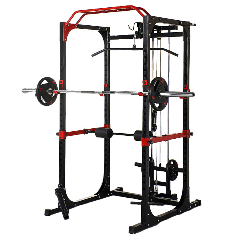 Home Gym Rack - Comercial Power Cage Squat Rack Multi-Grip