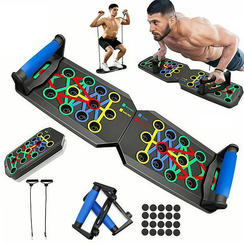 Home Gym Ideas - Foldable Push Up Board with Resistance
