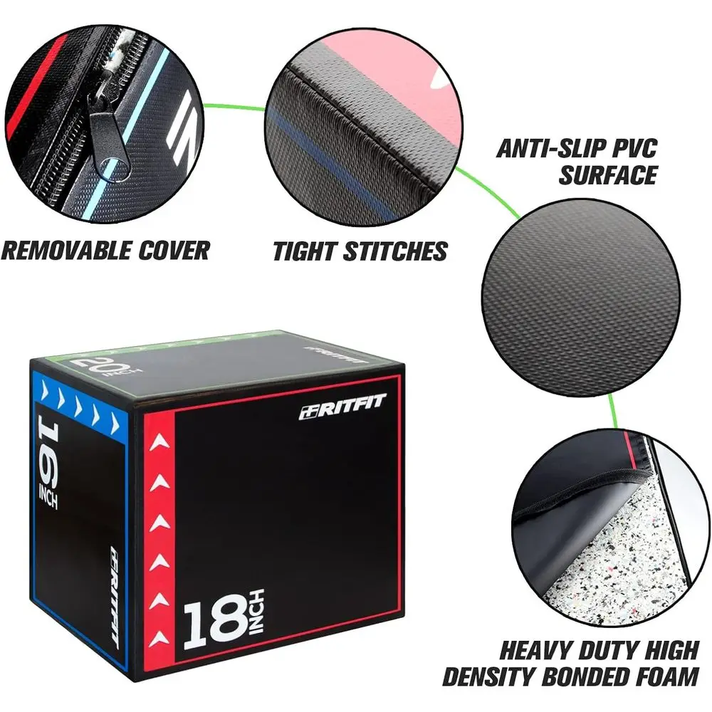 3-in-1 Plyometric Box Set - 30 - Home Gym Jump Box 评论和价格