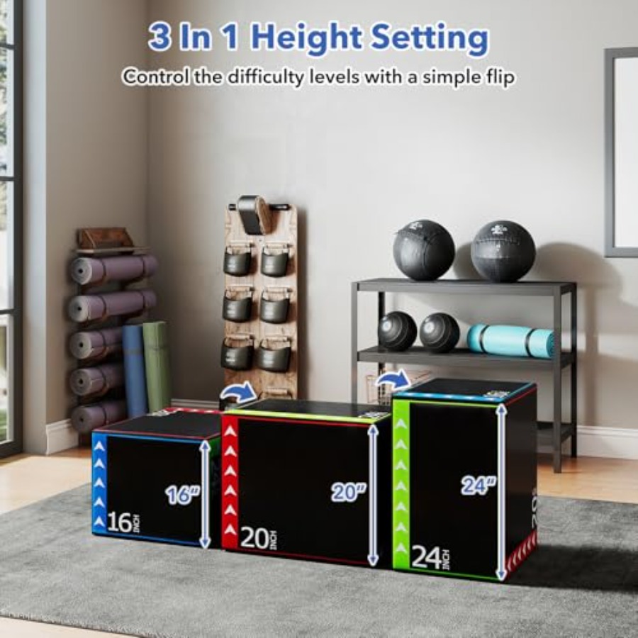 Home gym plyometric jump box:  - Home Gym Jump Box 评论和价格