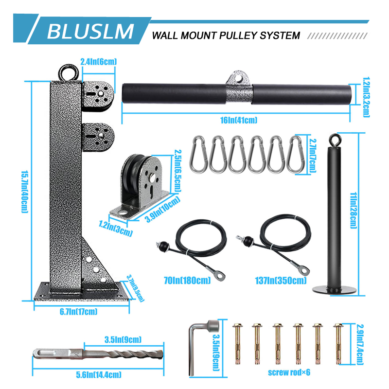Wall-Mounted Gym Pulley System - Home Gym Rowing Machine 评论和价格