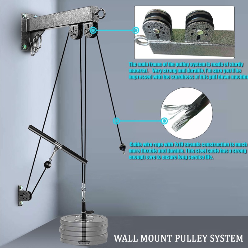 Wall-Mounted Gym Pulley System - Home Gym Rowing Machine 评论和价格