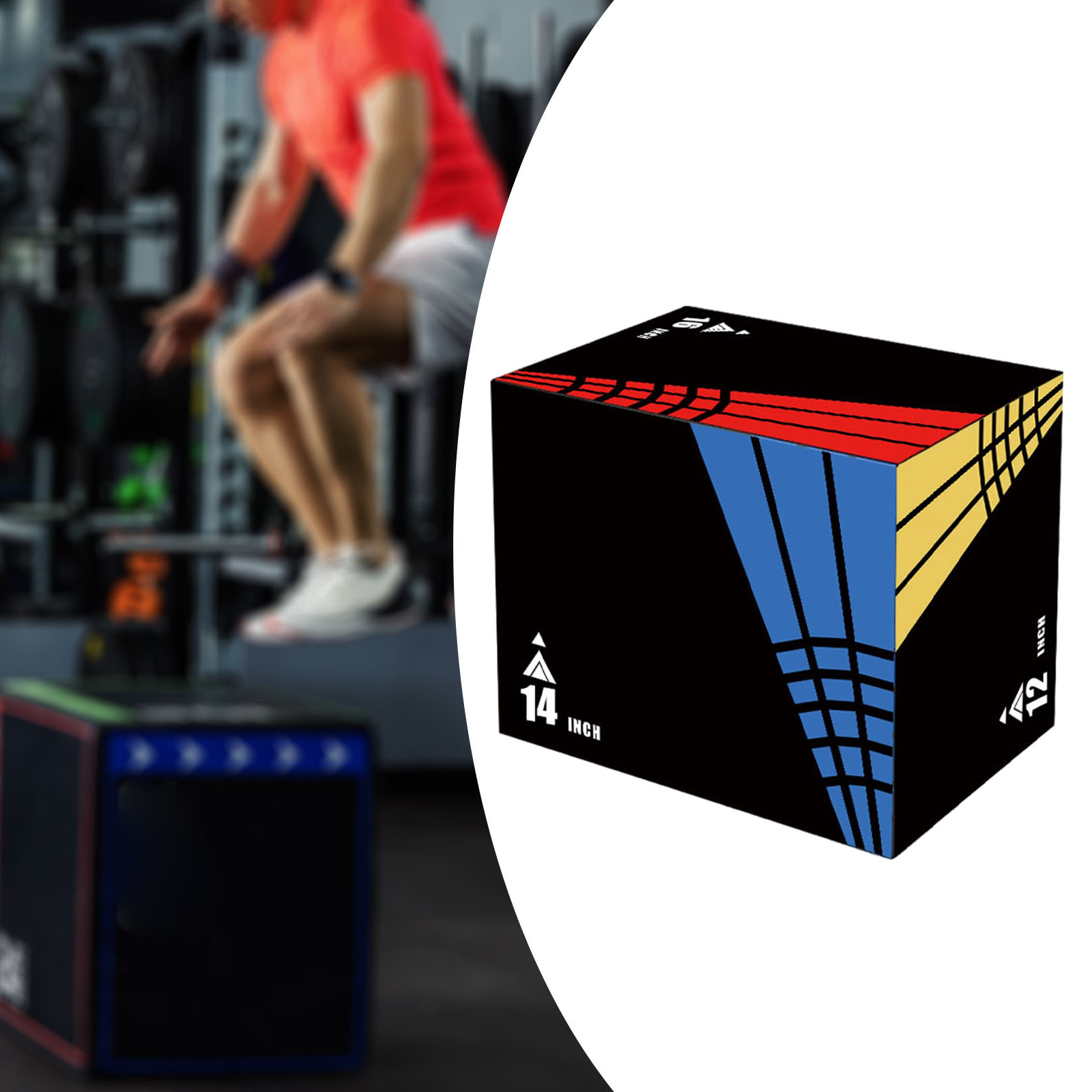3-in-1Jump Box Plyometric Box  - Home Gym Jump Box 评论和价格