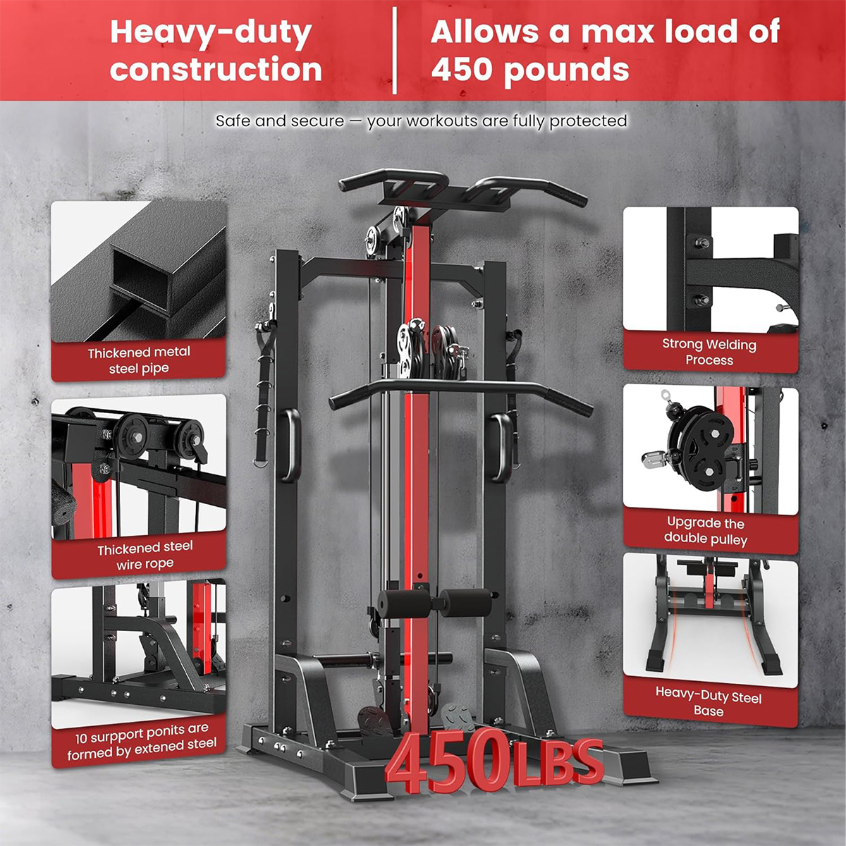 Pooboo Home Gym Machine - High - Home Gym Leg Machine 评论和价格