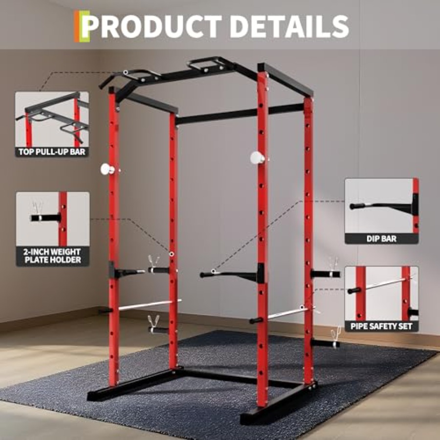Heavy-Duty Power Cage with Pul - Home Gym Rack 评论和价格