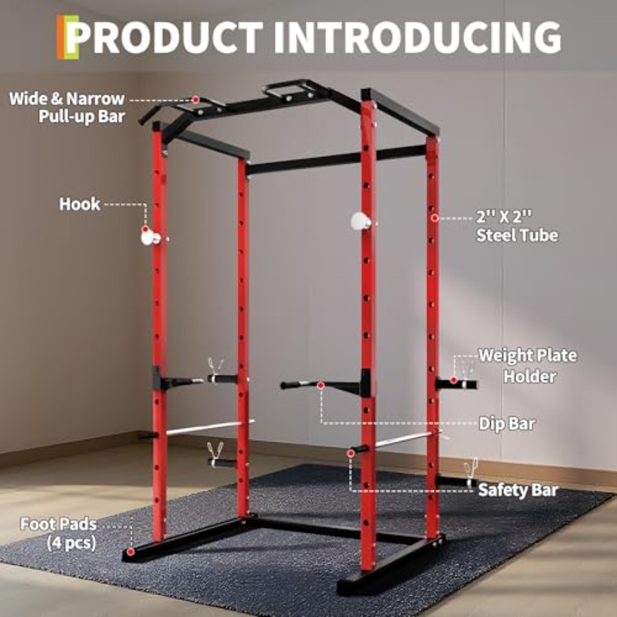 Heavy-Duty Power Cage with Pul - Home Gym Rack 评论和价格