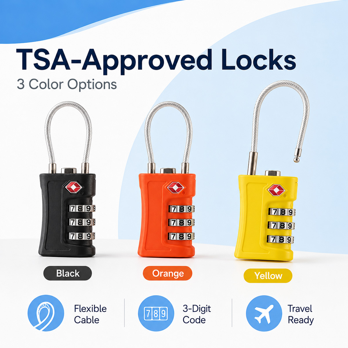 TSA Approved Luggage Lock 3 Di - Home Gym Ideas 评论和价格