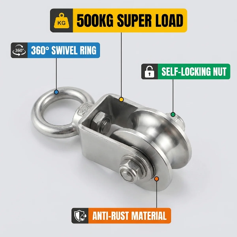 1PCS U Type Swivel Pulley 304  - Pulley Home Gym 评论和价格