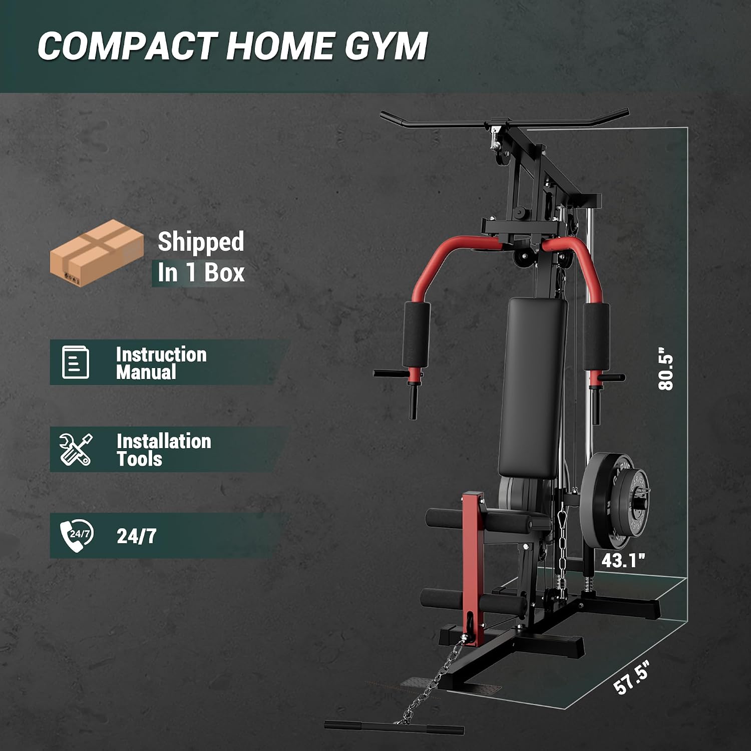 Full-Body Home Gym Machine wit - Pulley Home Gym 评论和价格