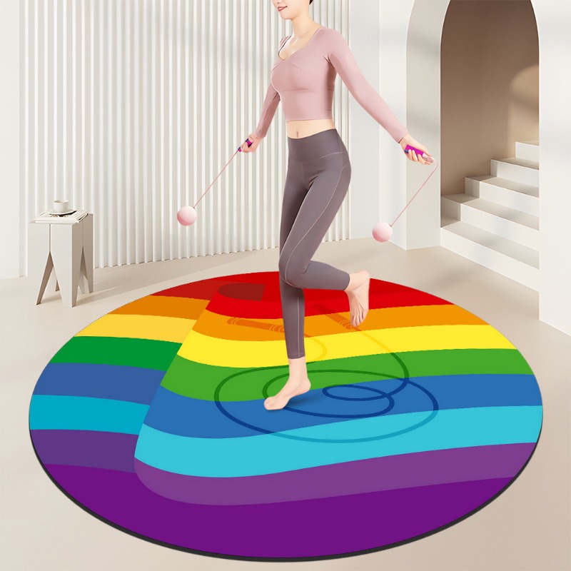 Rainbow Spiral Fitness Mat – C - Home Gym Diy 评论和价格