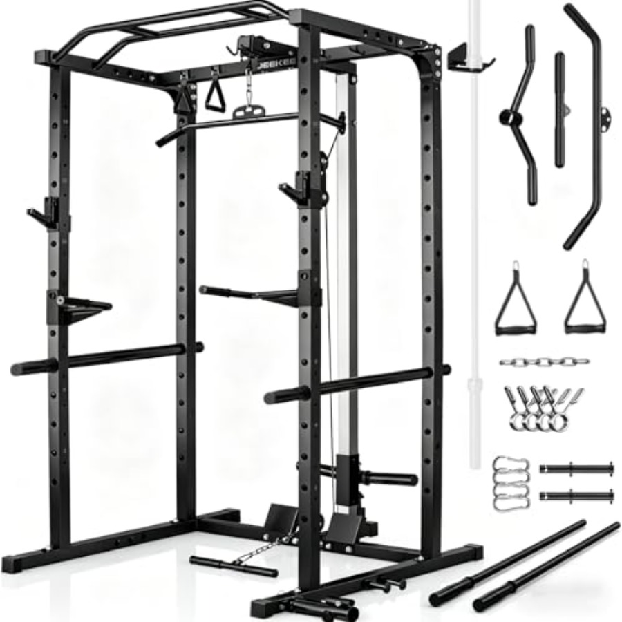 Home gym power rack with LAT p - Home Gym Rack 评论和价格