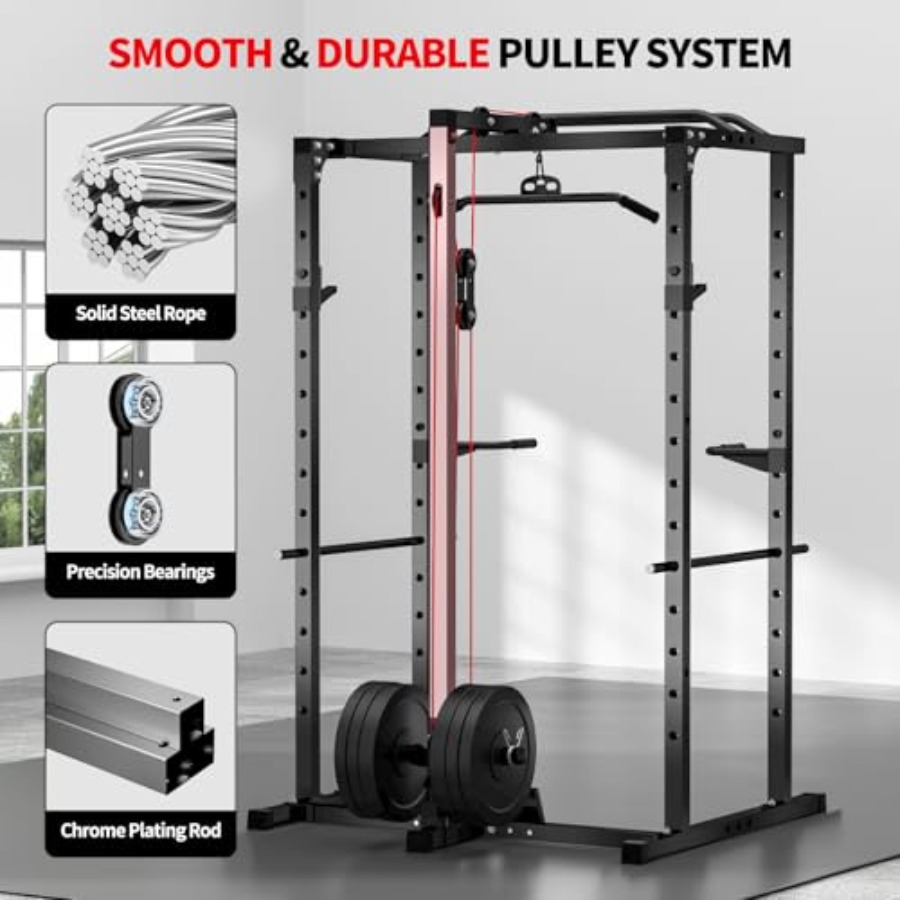 Home gym power rack with LAT p - Home Gym Rack 评论和价格