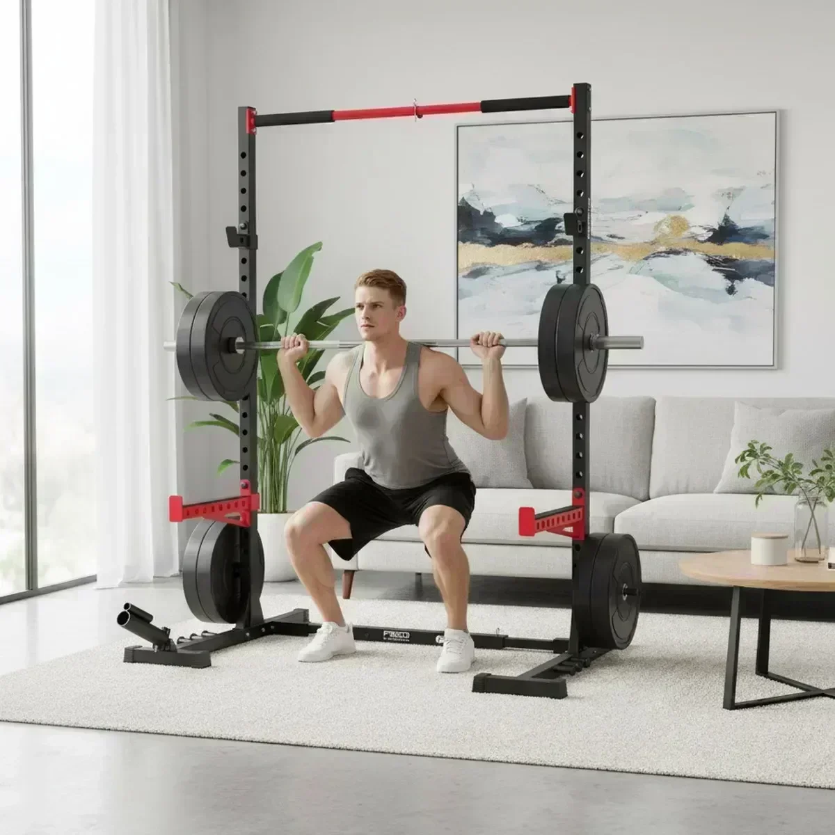 Adjustable Home Gym Squat Rack - Home Gym Rack 评论和价格