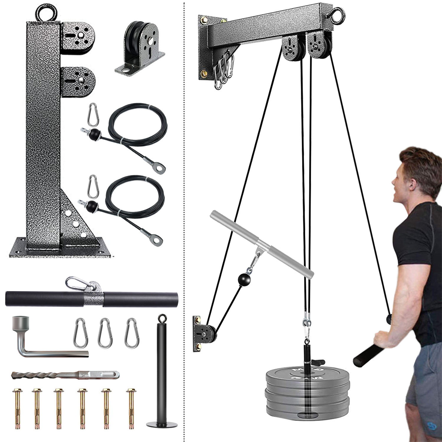 Fitness Wall Mounted Pulley Sy - Pulley Home Gym 评论和价格
