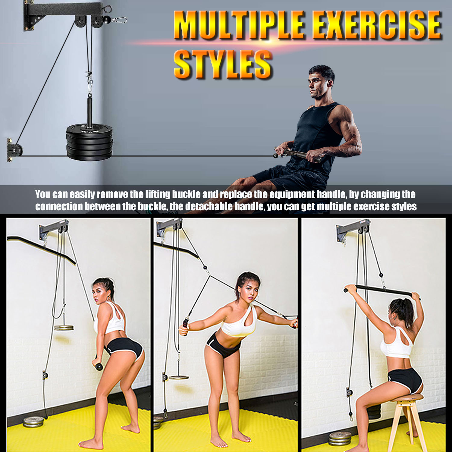 Fitness Wall Mounted Pulley Sy - Pulley Home Gym 评论和价格