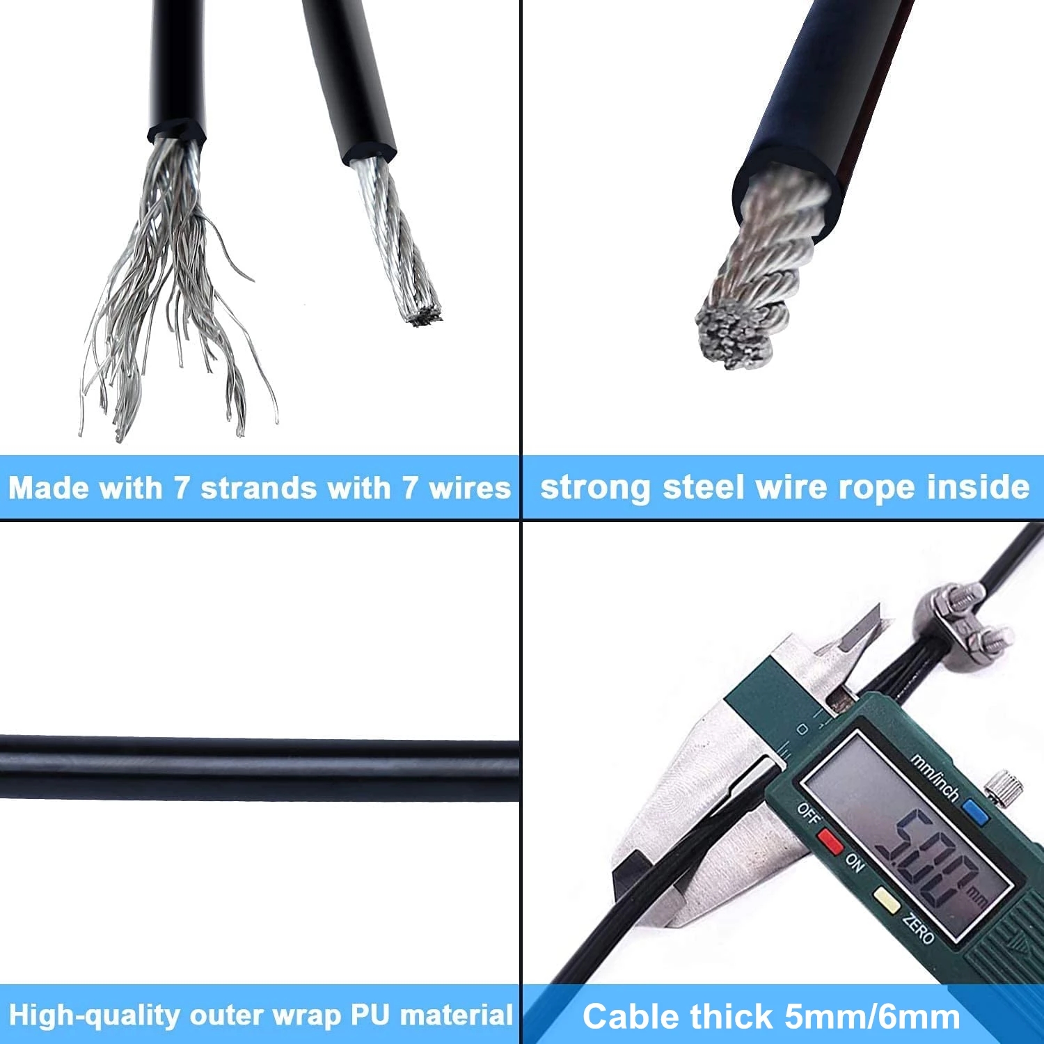 100Meters 4/5/6mm Thick Home W - Pulley Home Gym 评论和价格