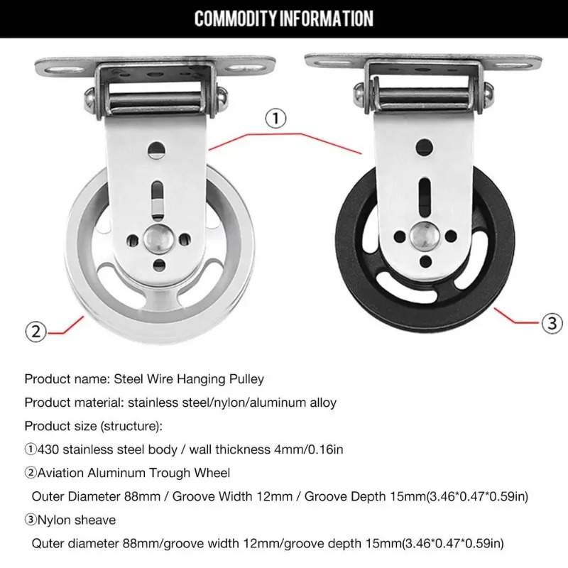 Mute Rotatable Stainless Steel - Pulley Home Gym 评论和价格